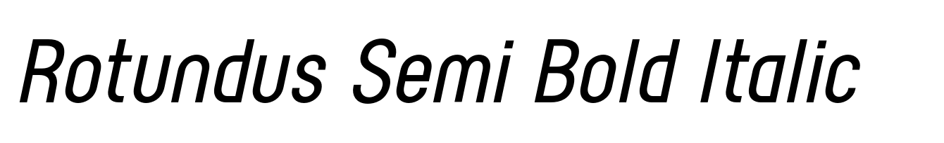 Rotundus Semi Bold Italic